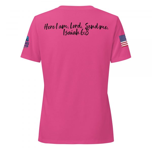 Here I am, Lord.  Send me.  Isaiah 6:8 Women’s relaxed v-neck t-shirt - Image 6