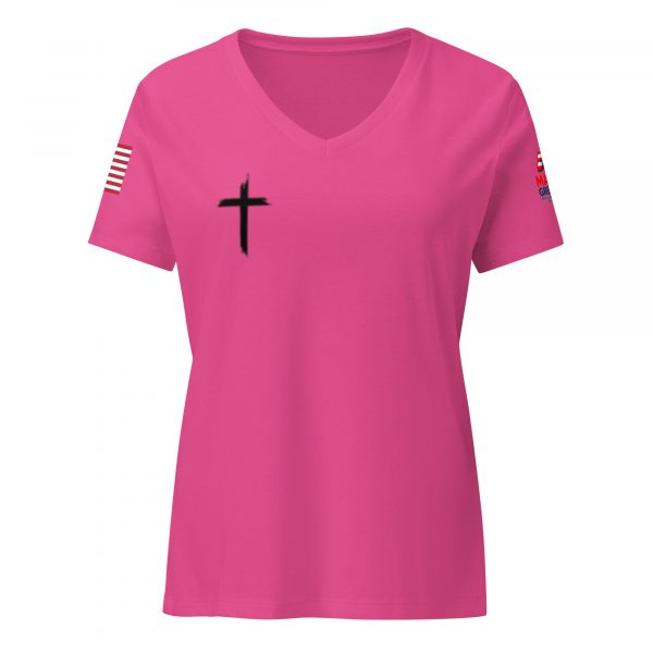 Here I am, Lord.  Send me.  Isaiah 6:8 Women’s relaxed v-neck t-shirt - Image 5