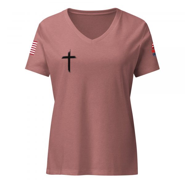 Here I am, Lord.  Send me.  Isaiah 6:8 Women’s relaxed v-neck t-shirt - Image 9