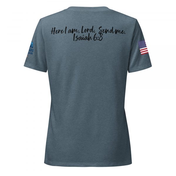 Here I am, Lord.  Send me.  Isaiah 6:8 Women’s relaxed v-neck t-shirt - Image 4