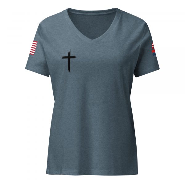 Here I am, Lord.  Send me.  Isaiah 6:8 Women’s relaxed v-neck t-shirt