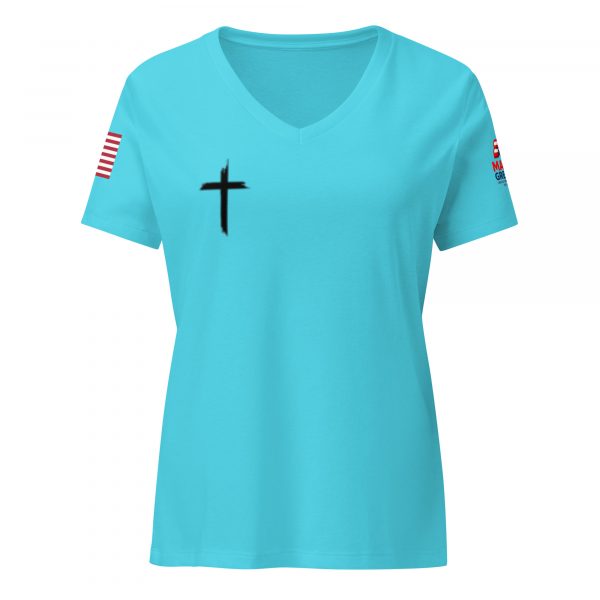 Here I am, Lord.  Send me.  Isaiah 6:8 Women’s relaxed v-neck t-shirt - Image 13